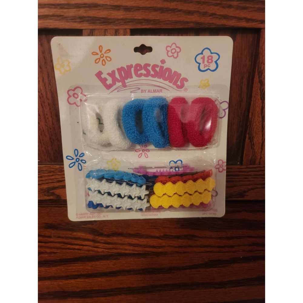 NOS 1997 Vintage Expressions By Almar Hair‎ Barrettes And Scrunchies Multicolor